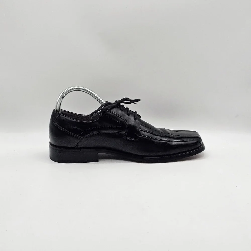 Stacy Adams Shoes Mens Size 7.5M Black Leather Dress Oxford‎ Square Toe Formal